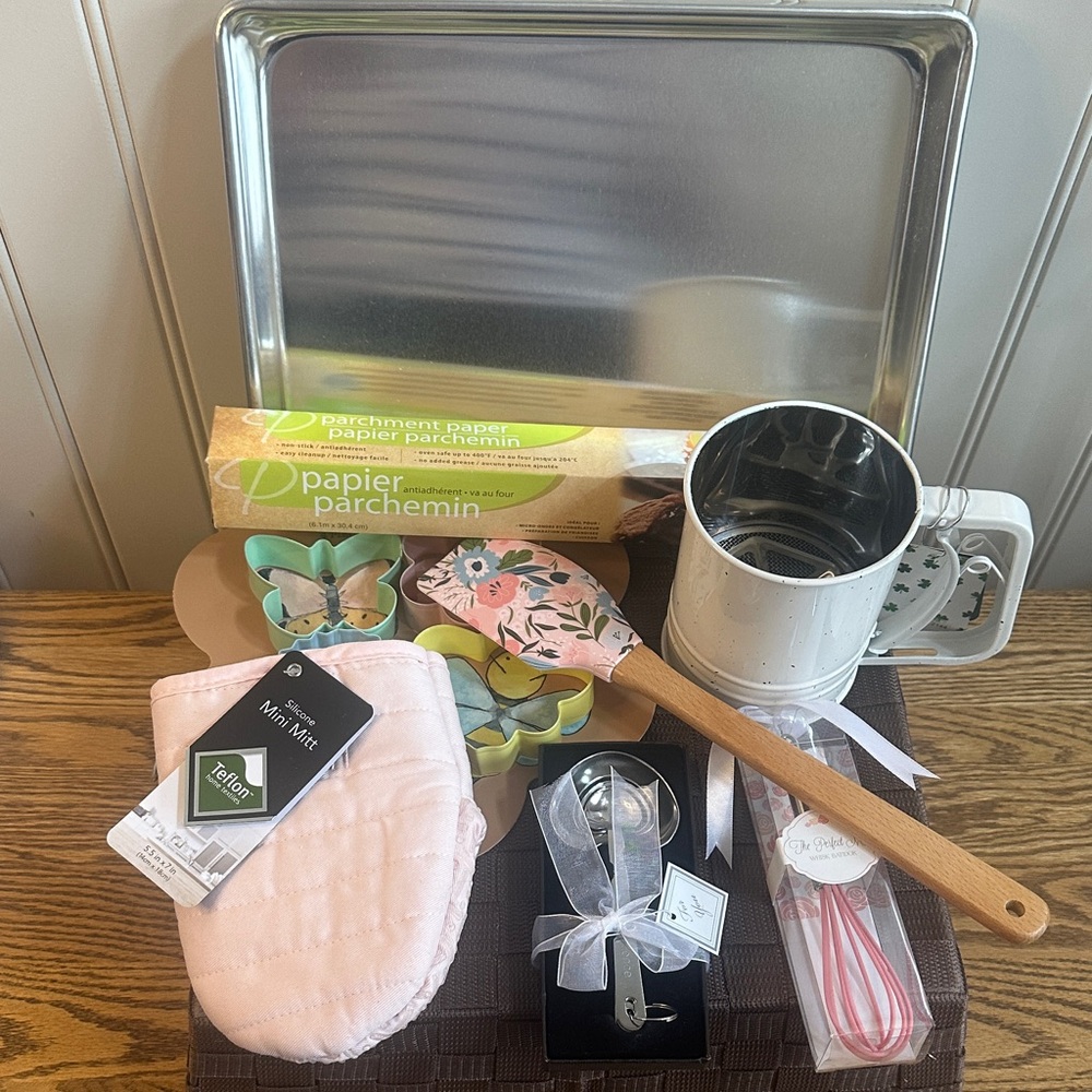 Baking Essentials Set - Pink and Silver